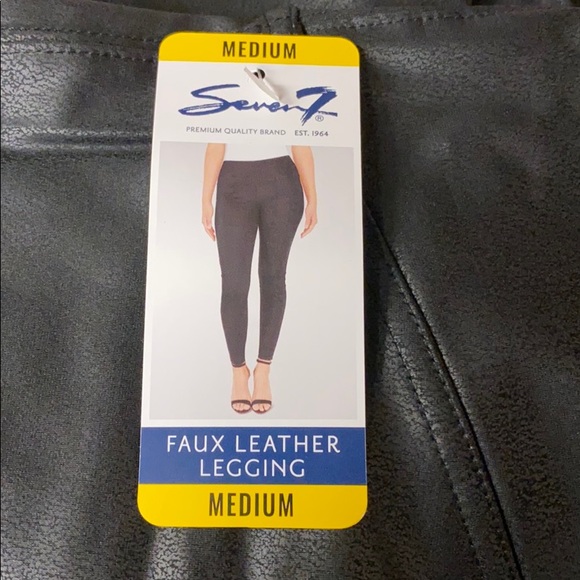 New! Seven7 Liquid Faux Leather Leggings Various Sizes! - Picture 3 of 7